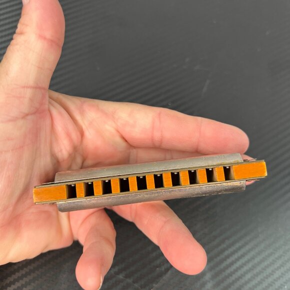 VTG M. Hohner Marine Band Harmonica In Original Case #1896 Key of D A440 - Picture 6 of 12